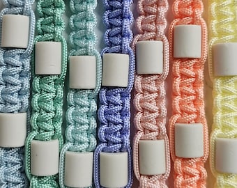 Paracord Cat anti-tick collar with EM beads, Paradise collection Updated colors !