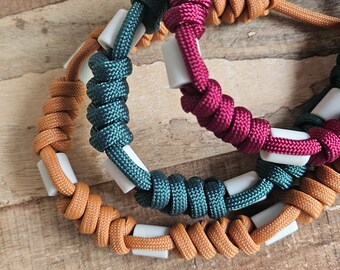 Paracord anti-tick collar with EM-ceramic beads : Forest collection