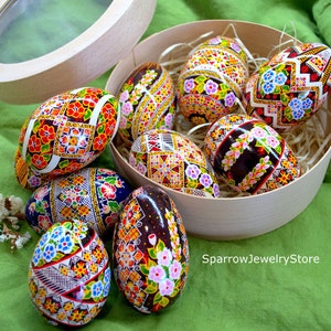 Set 5 Goose High Quality Easter Egg Ukrainian Traditional Pysanky Hand ...