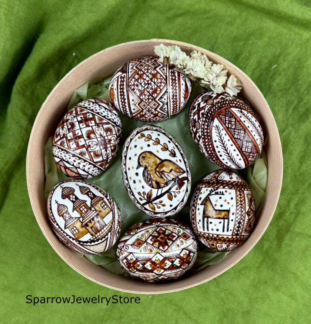Ukrainian Easter Egg Pysanka Set of 7 High Quality Easter Egg ...