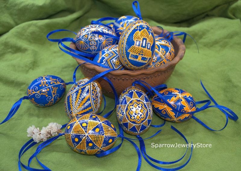 Handmade Ukrainian Pysanka Easter Eggs, Traditional Ornament - Etsy