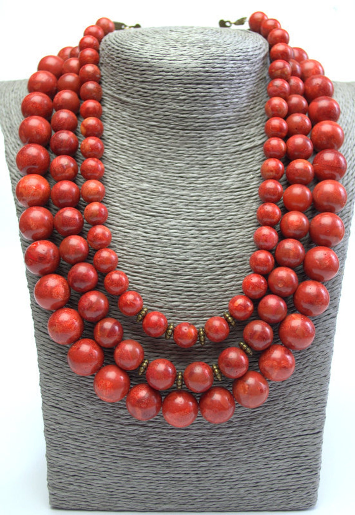 Natural Coral Necklace Ukrainian coral Necklace Vintage Etsy
