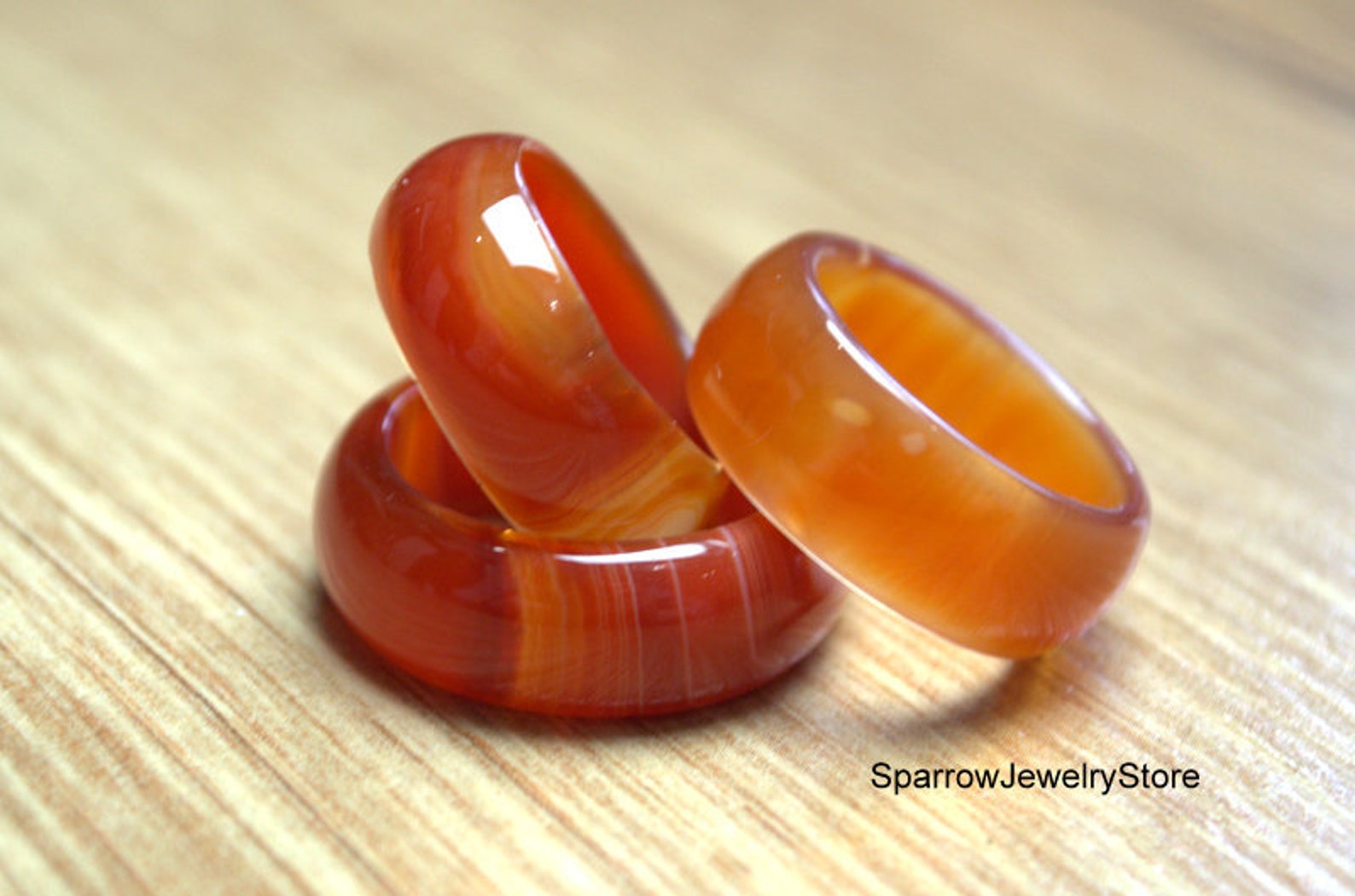 Natürlicher dunkelroter Karneol Achat Geschnitzter Stein Ring - Etsy