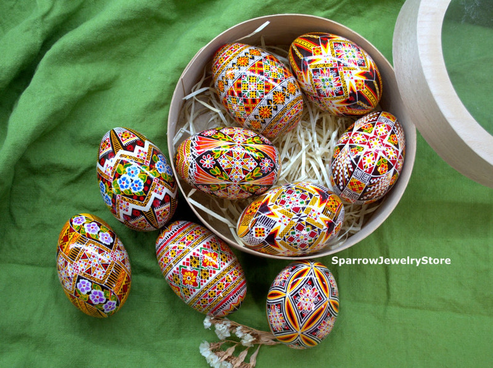 Real Ukrainian Easter Eggs Pysanky SET of 5 Goose High Quality Easter ...