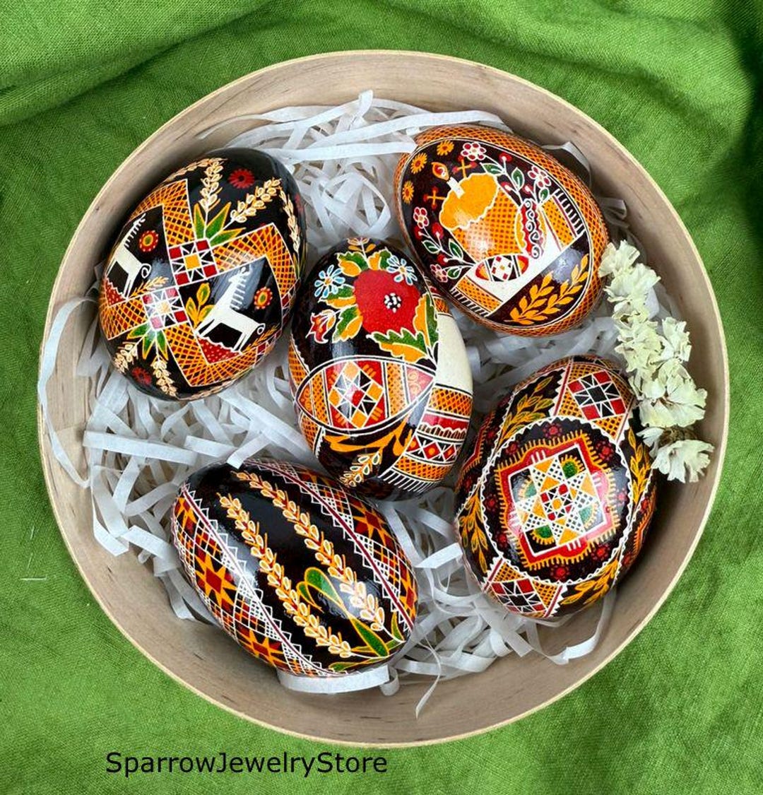 Traditional Ukrainian Symbol SET of 5 Goose High Quality Easter Egg ...
