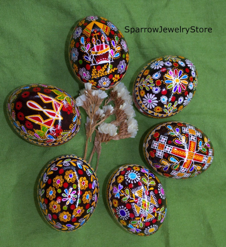 Easter Ornaments Ukrainian Easter Eggs Pysanky Traditional Etsy