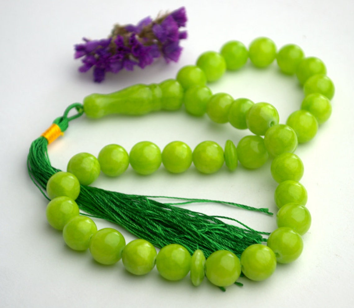 Chrysoprase Mala Bead Bracelet Natural Gemstone Knotted Mala Etsy