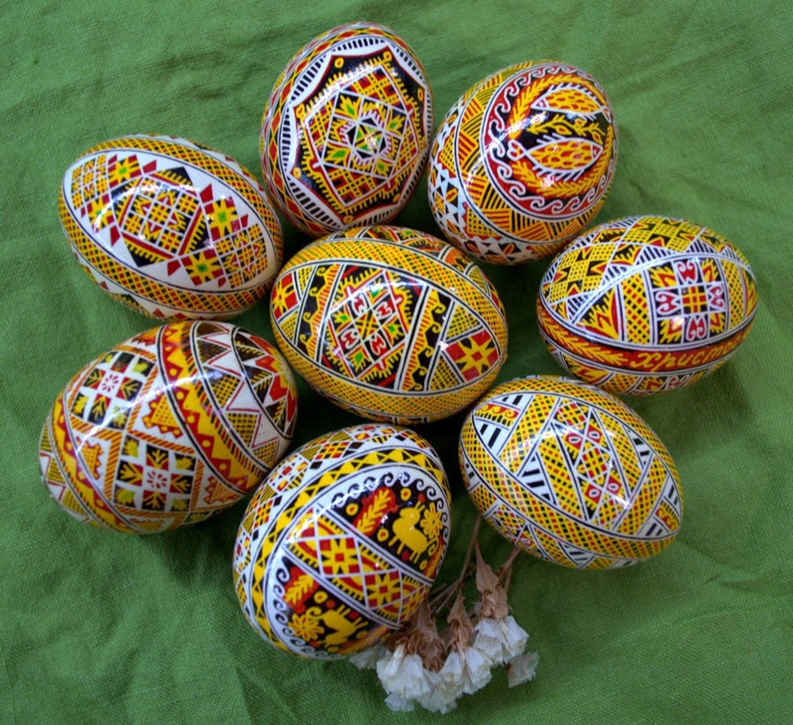 Real Chicken High Quality Easter Egg Ukrainian Easter Egg Pysanky Hand ...