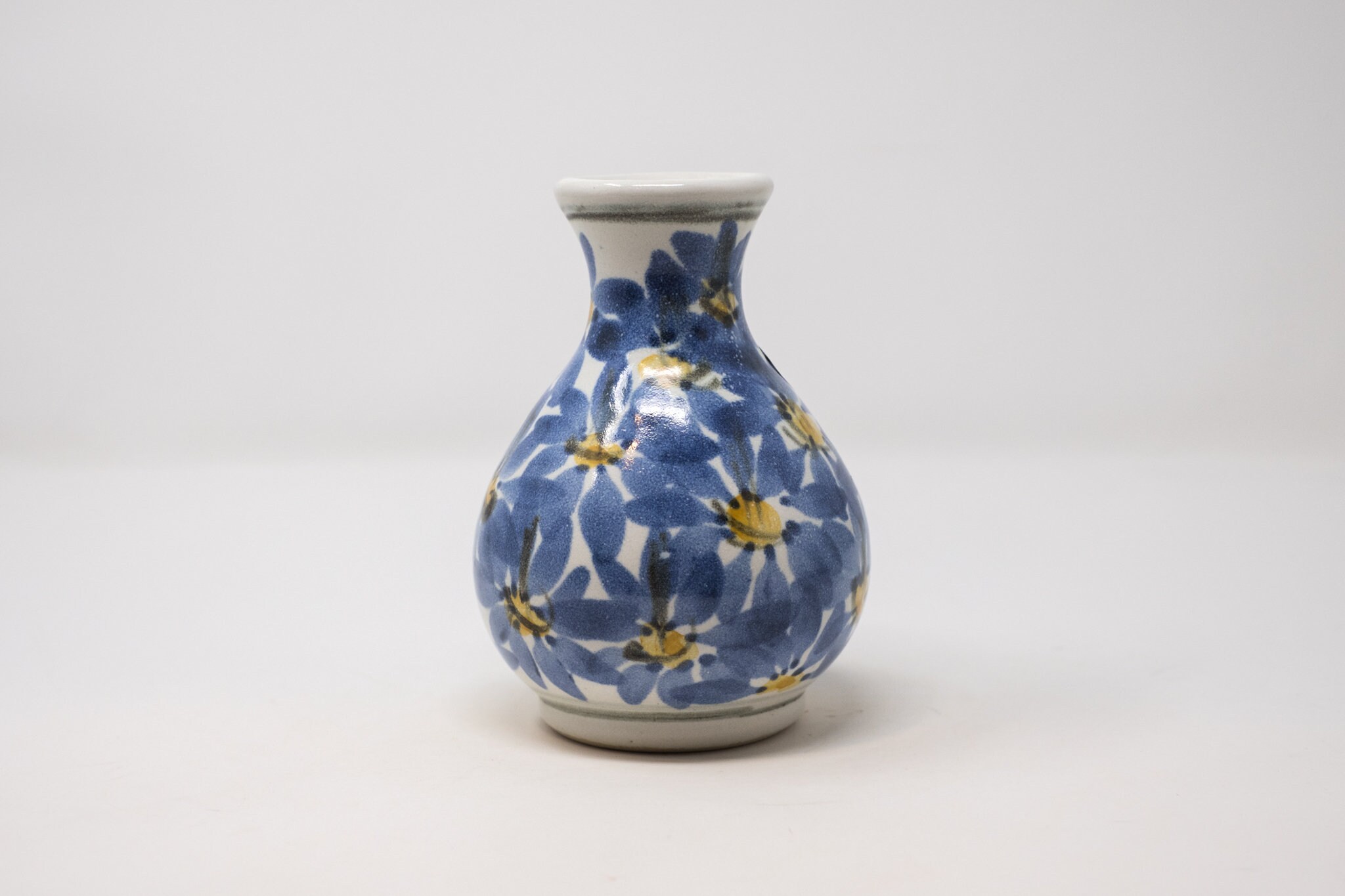Handmade Ceramic Vase Blue Daisy Vase by Mohamed Hamid at The Etsy