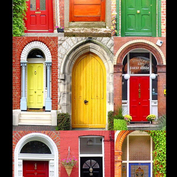 Dublin Doors Print Etsy
