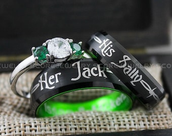 Simply Meant To Be Rings, Couple Rings, Matching Rings, Matching Wedding Bands, Black Wedding Bands, Black Wedding Rings, Couple Rings