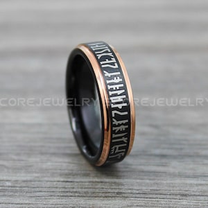 8 mm Star Wars X-Wing Rogue Squadron Engraved Black Tungsten Ring
