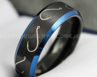 Fishing Wedding Band Etsy