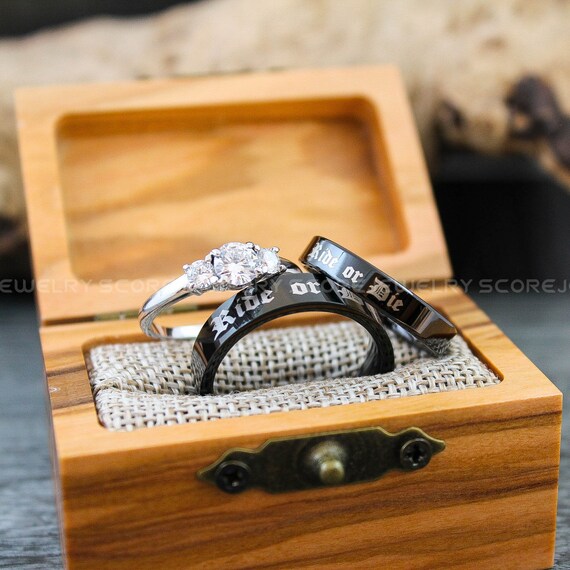 ライド オア ダイ リング、ライド オア ダイ 結婚指輪、3 ピース 