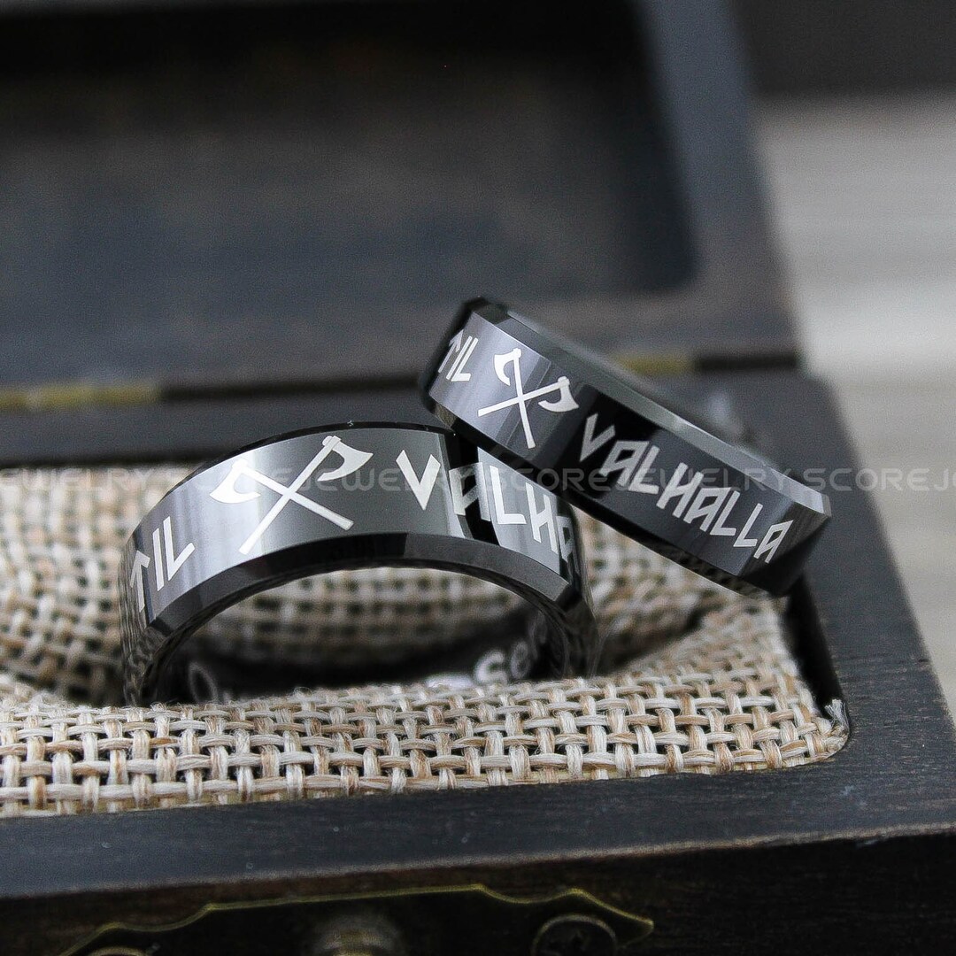 Til Valhalla Rings, Til Valhalla Jewelry, Viking Rings, Couple Set ...