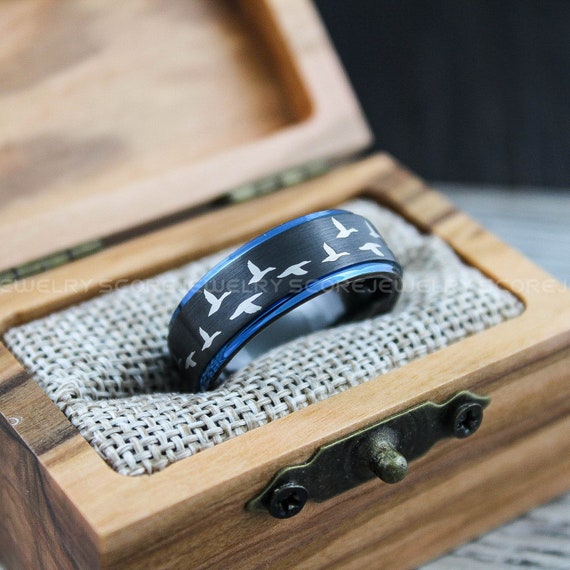 Tungsten Rings Duck Hunting Wedding Ring Duck Band Ring, Duck - Main Image