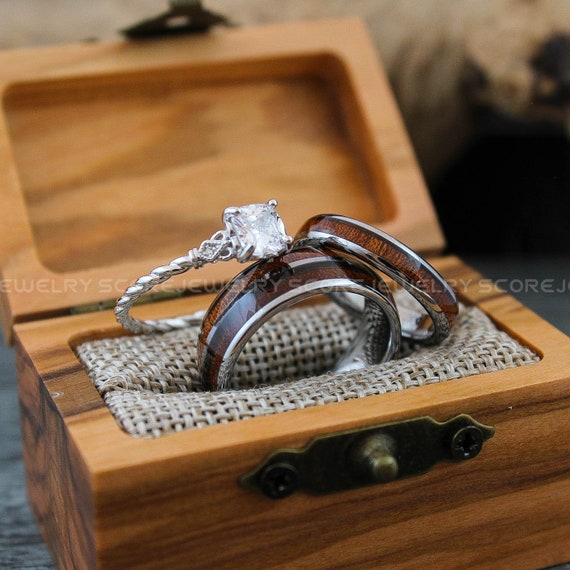 Anillos de madera, anillos de boda de madera, anillos de pareja