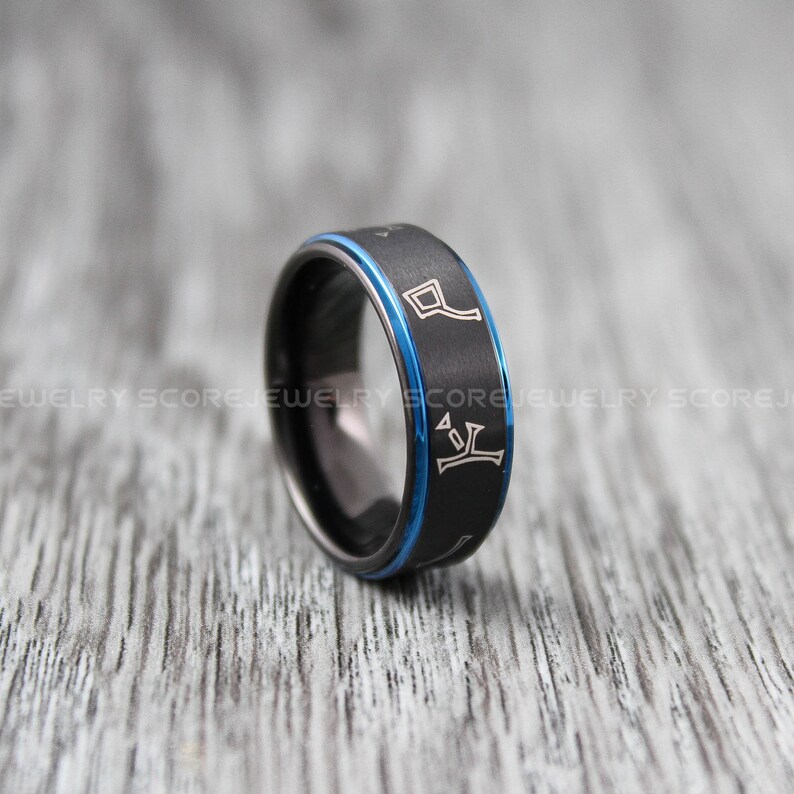 Stargate Earth Rings Stargate Jewelry Stargate Rings Black Wedding Rings Earth Rings Stargate Wedding Rings Stargate Wedding Bands
