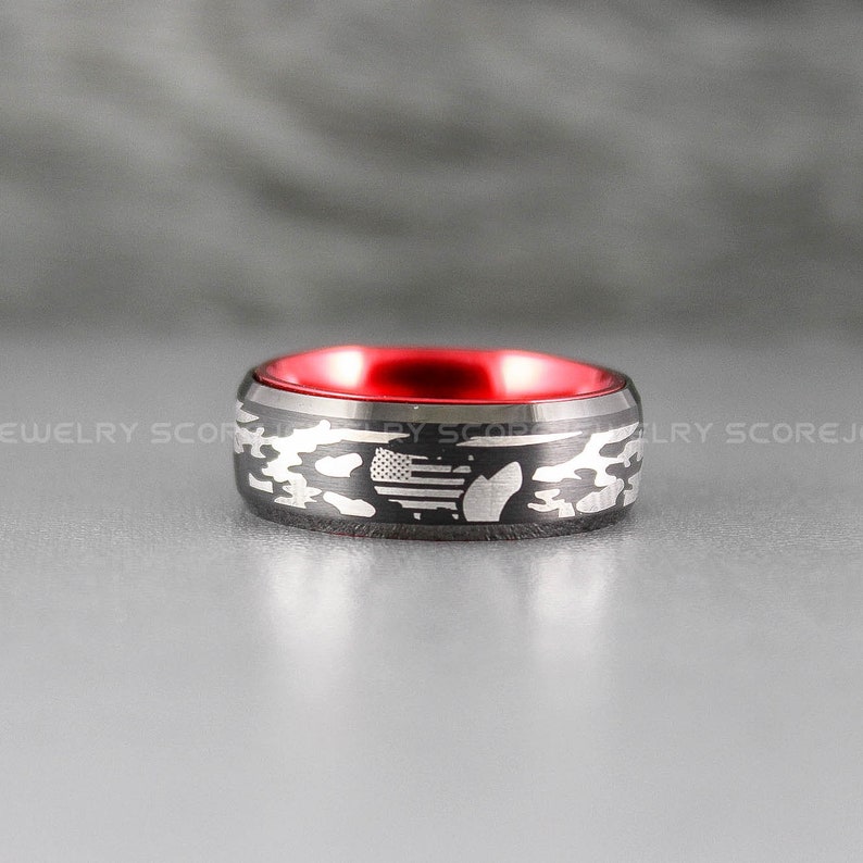 Camo Ring, American Flag Ring, Military Ring, Army Ring, Navy Ring ...
