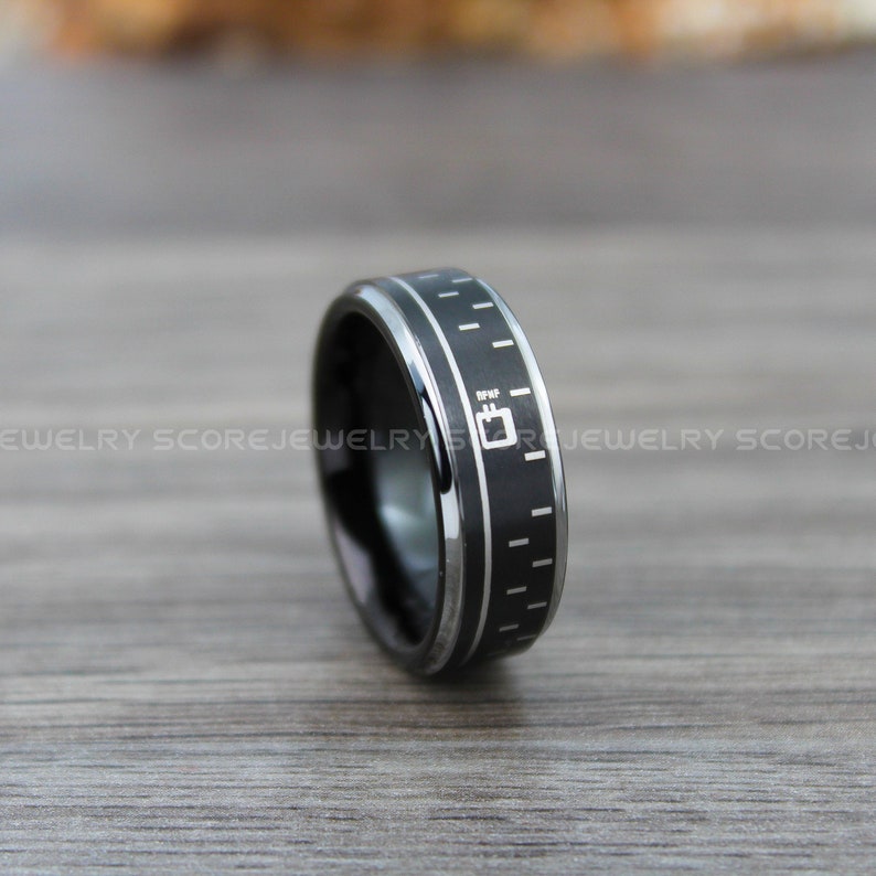 Lens Ring, Camera Ring, Photography Ring, 8mm Black Tungsten Band With ...