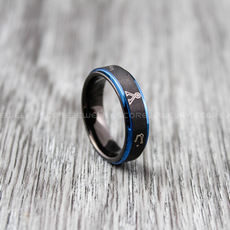 Stargate Earth Rings Stargate Jewelry Stargate Rings Black Wedding Rings Earth Rings Stargate Wedding Rings Stargate Wedding Bands