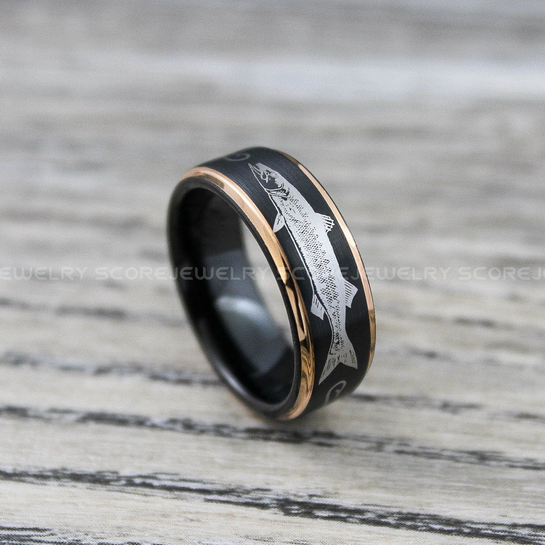 Barracuda Ring, Barracuda Fishing Ring, Fishing Ring, 8mm Black ...