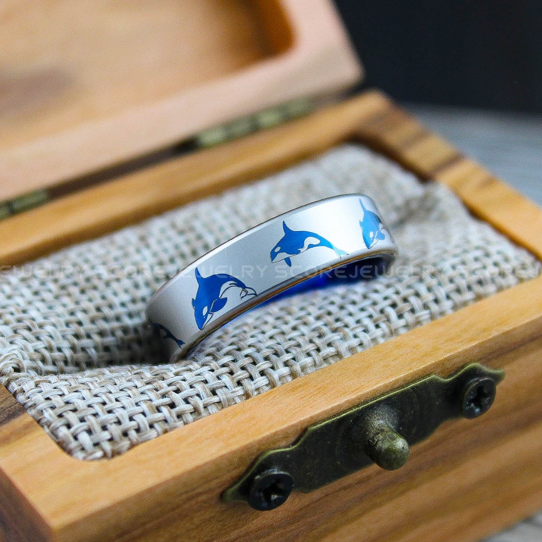 Orca Ring Whale Tail Ring Orca Jewelry Killer Whale Ring Etsy