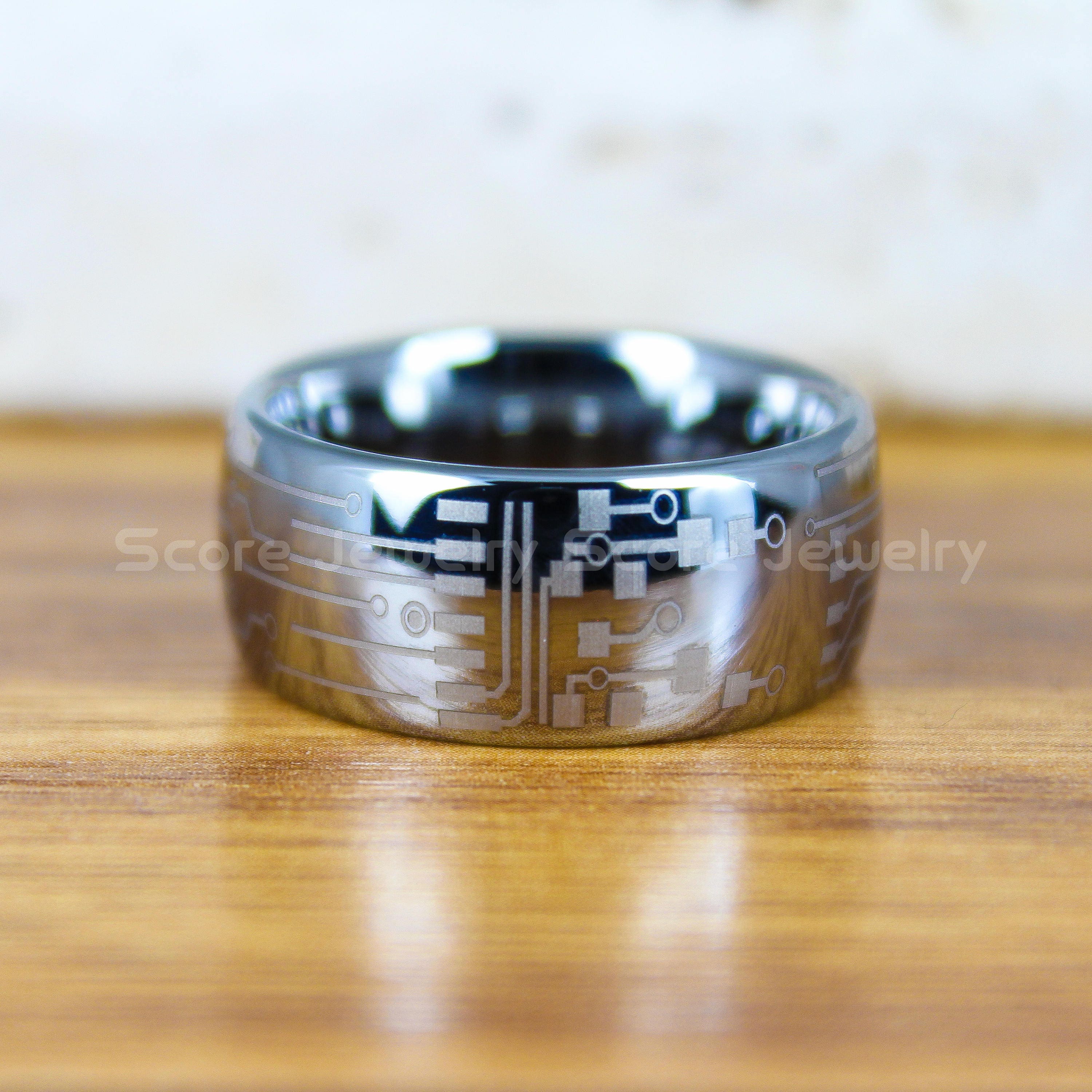 Engineering Themed Rings Circuit Board Ring, Engineer Ring, Science Ring, Physics Ring, Teacher ...