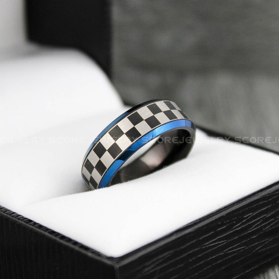 シルバー リング チェッカーフラッグパターン メンズ 指輪 sv925 ピンキーリング 幅広 シンプル 市松模様 チェック 凹凸 立体 旗 男性 送料無料 セール SALE チェック柄（素材（ジュエリー・アクセサリー）シルバー