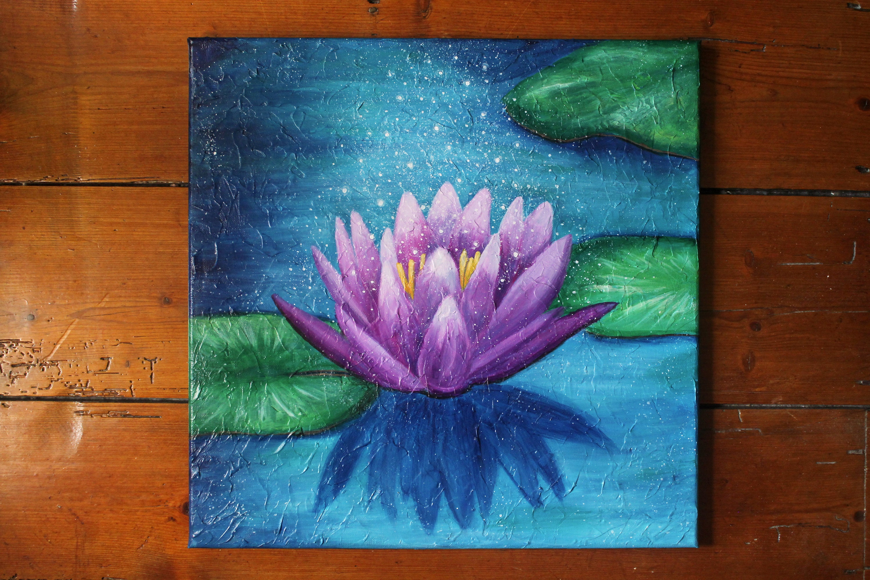 Peaceful Spiritual Lotus Flower Pond Cosmic Buddhist Wall Art | Etsy