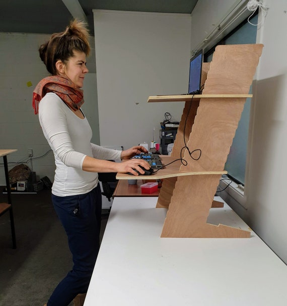 Koa Standing Desk Adapter Etsy