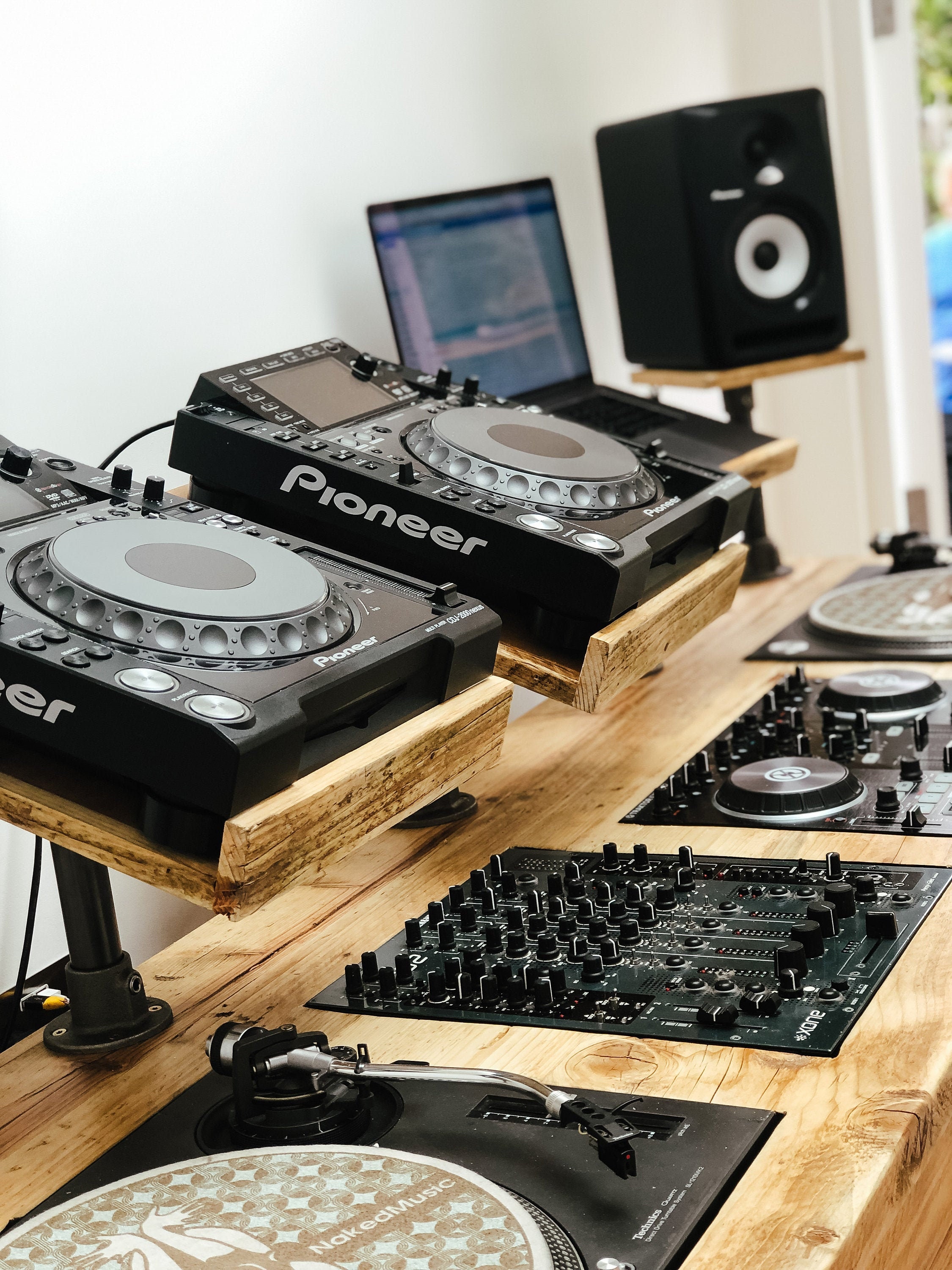 DJ Unit Decksmixer Amp Made Reclaimed Wood - Etsy