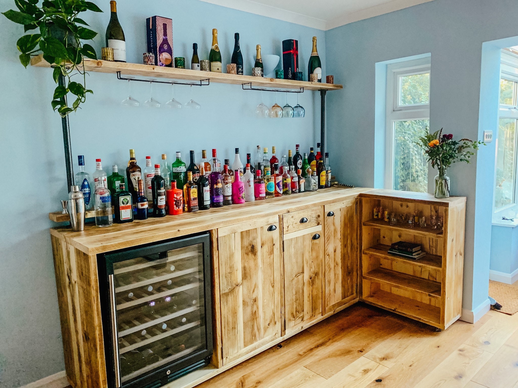 Home Bar Console Industrial Styled Unit Etsy UK