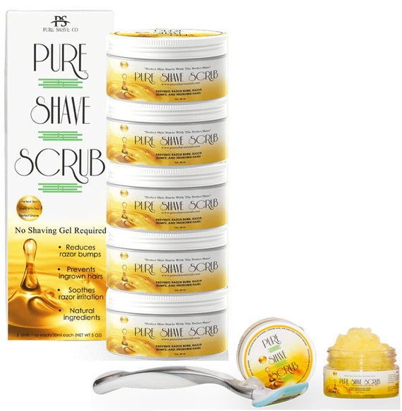 Pure Shave Scrub Prevents Ingrown Hairs Reduces Shaving Dark Etsy
