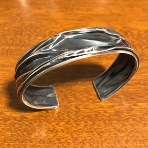 Sterling silver cuff bracelet handmade, BR-4