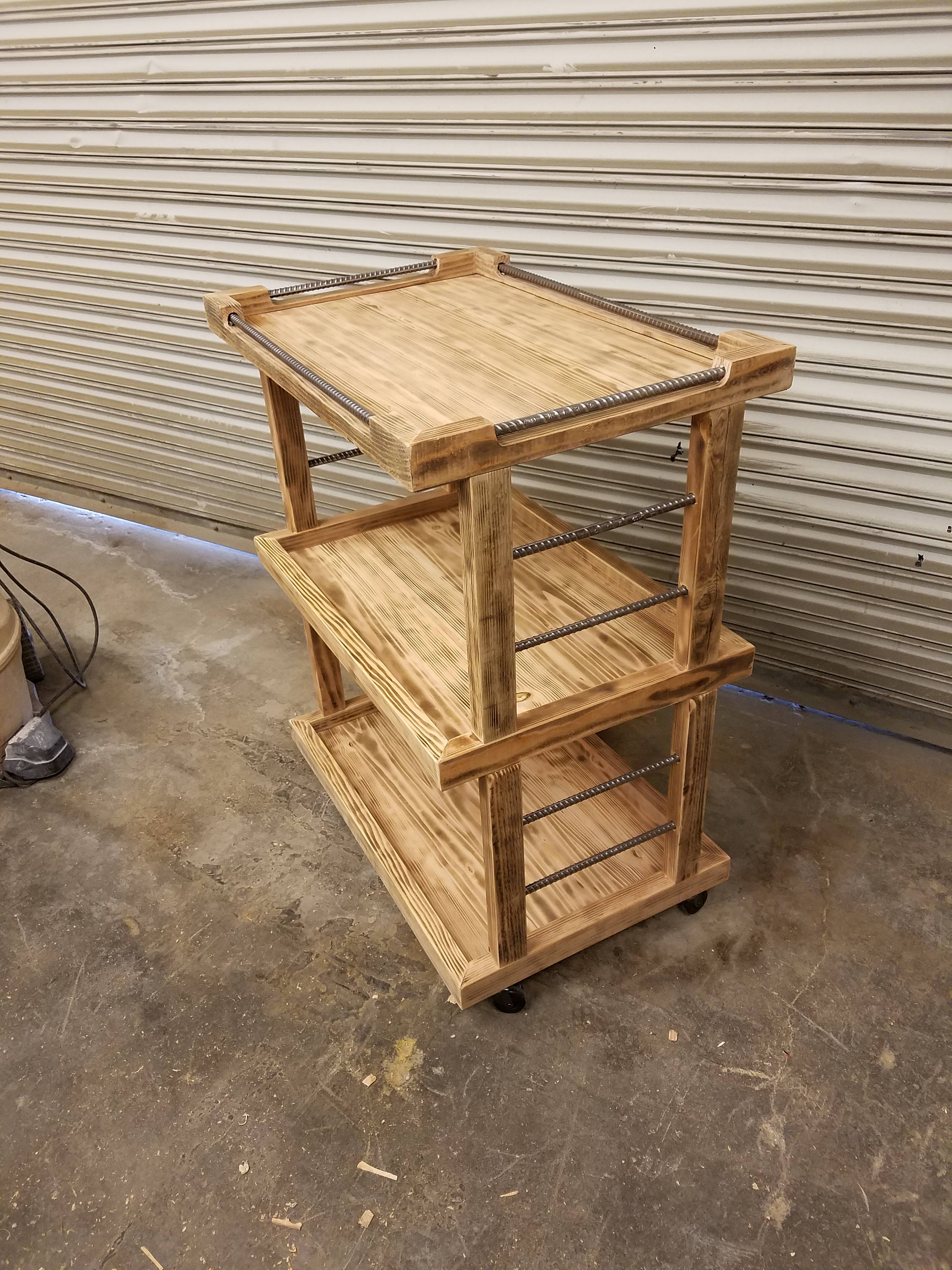 Reclaimed Wood Bar Cart Rustic Bar Cart | Etsy