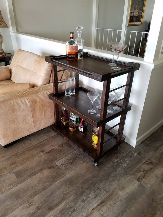 wood bar cart canada