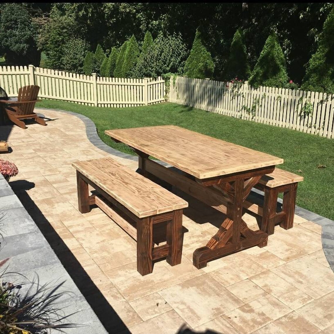 Rustic Patio Table, Rustic Dining Table, Rustic Table, Outdoor