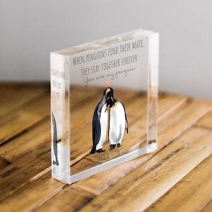 Penguin gift, When penguins find their mate gift, Anniversary gift for him, Personalised you're my penguin, Gifts for her, Gifts for him