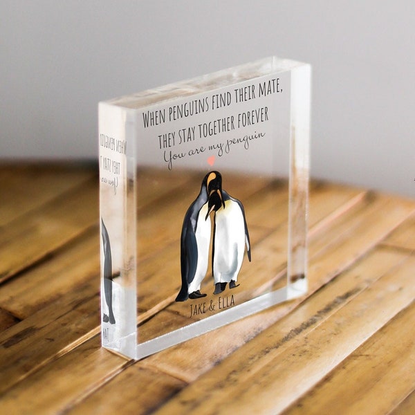 Penguin gift, When penguins find their mate gift, Anniversary gift for him, Personalised you're my penguin, Gifts for her, Gifts for him