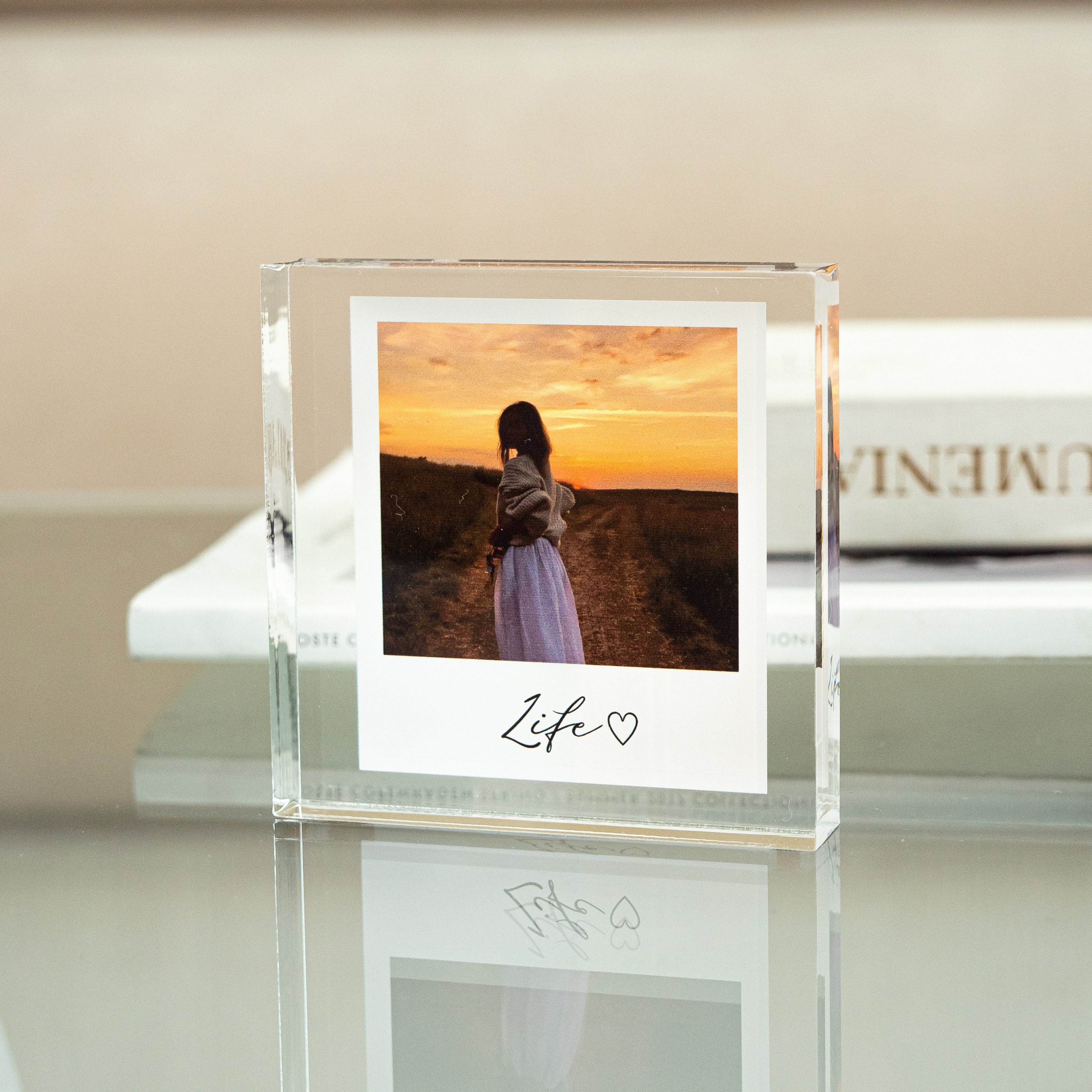 Personalized Photo Block, Acrylic Glass Photo Block, Custom Acrylic Block Photo, Crystal Wedding gift, Birthday, Father's Day Gift