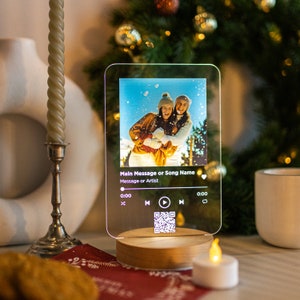 Kundenspezifische Glaskunst mit Ständer und LED-Licht, Geschenke für die beste Freundin, bestes Freundschaftsgeschenk, bester Freund-Bilderrahmen