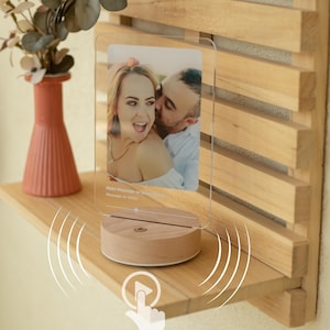 Custom Music Plaque One-Click Play, LED Night Light with Speaker