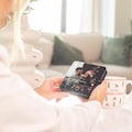 Personalized Light-Up Fridge Music Magnet, plays custom song.Photo album cover Unique gift for Father, music lovers and home decor accessory product logo