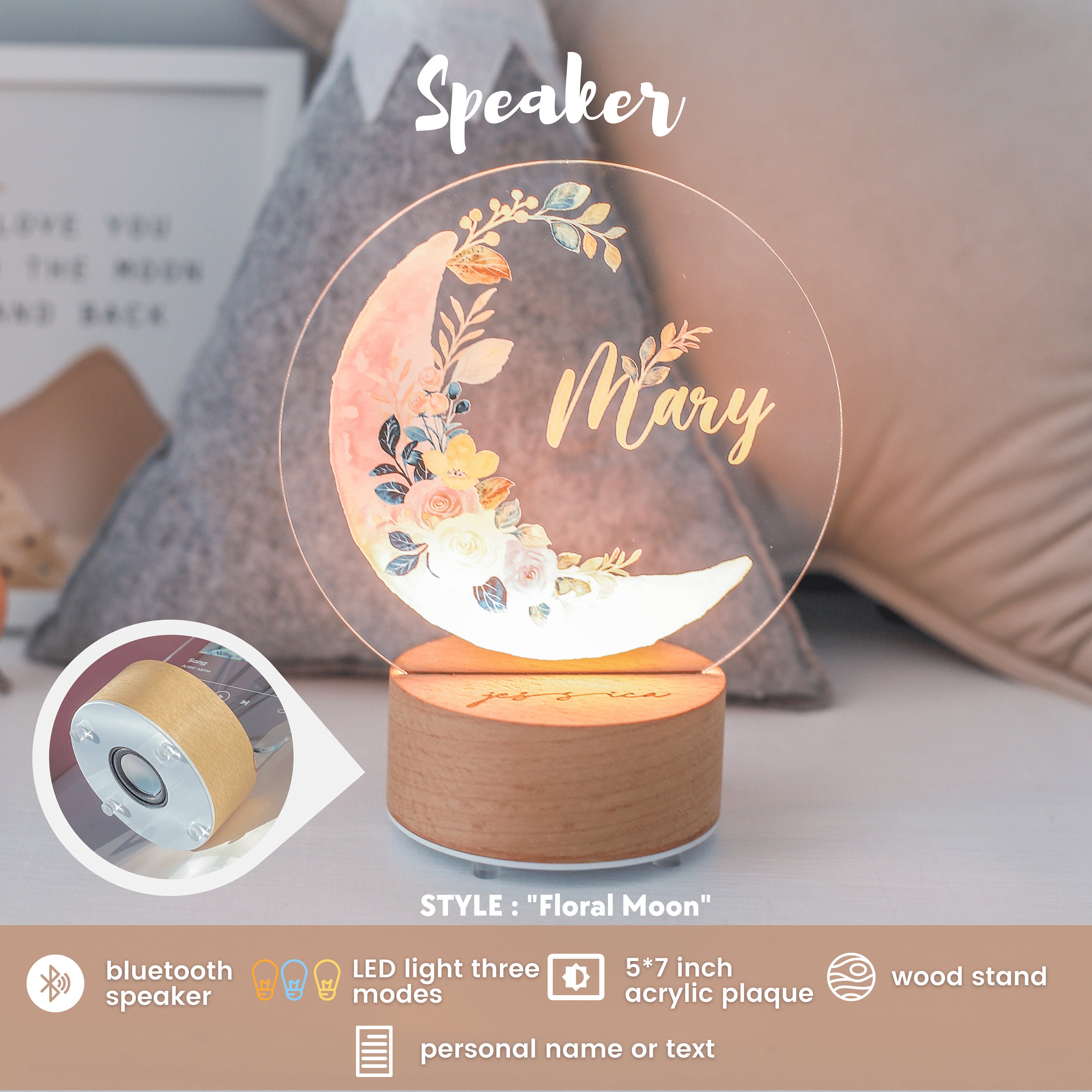 Baby Girl Gift, Personalized Night Light for Kids, Custom Night Light, Infant Gift, Personalized Lamp, Name Night Light