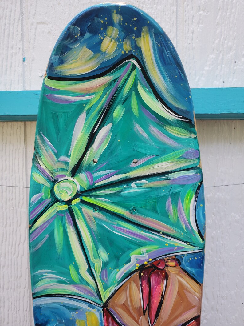 Beach Pum Skateboard Deck Art Acrylic Painting Pin-up | Etsy