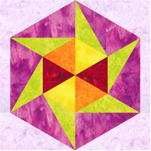 HexaHexen del 2 - e-bok - 12 block och layout - Engelsk paper piecing - endast på TYSKA