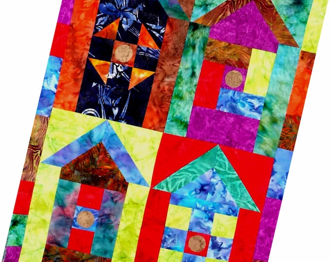 Colourful Birdhouses - pdf Pattern