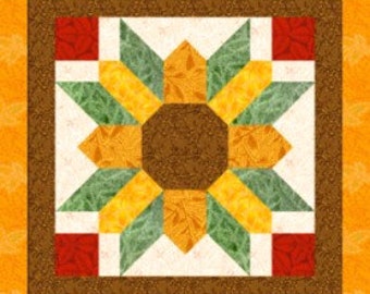 Helianthus quilticus - the quilted sunflower - pattern German version