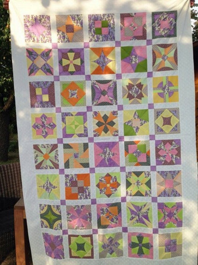 Lavender Fields Pattern English Paper Piecing